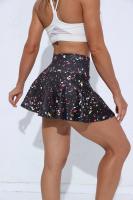 Una popular falda deportiva estampada de cintura alta para mujeres activas: adecuada para todas las estaciones, cómoda, falda deportiva de poliéster, - details 3