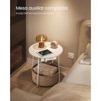 Mesa Lateral Redonda Moderna Espaciosa para Sala de Estar, Dormitorio, Mesita de Noche - details 38