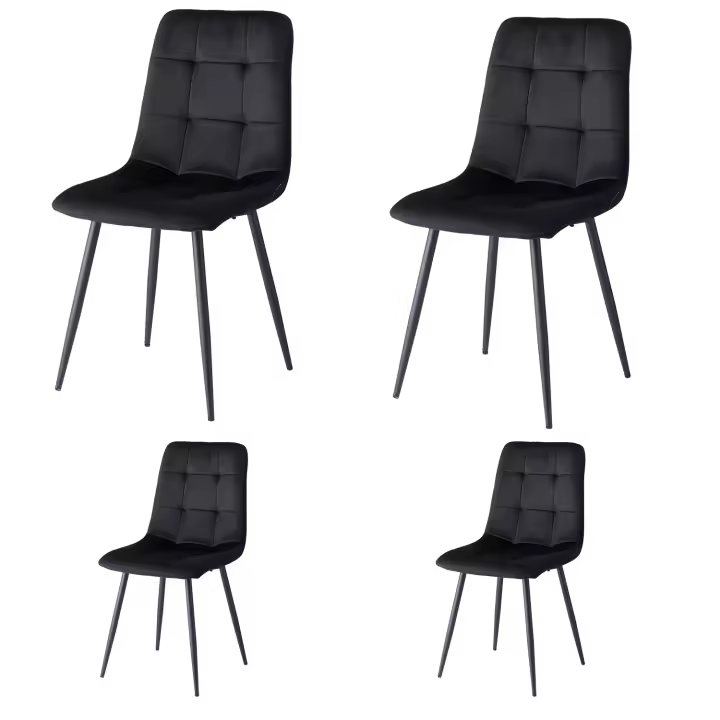 EGOONM-sillas tapizadas para comedor, asientos de diseño con respaldo, asiento de terciopelo, marco de Metal para cocina y sala de estar, 2/4 unidades - 1