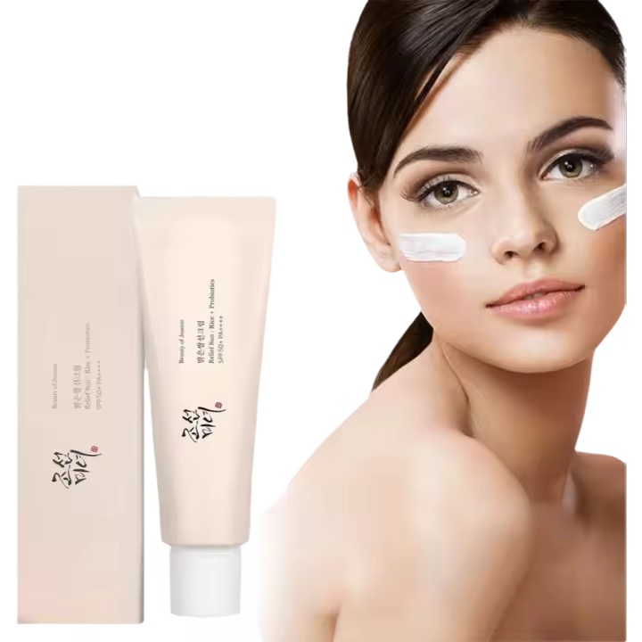 Protector solar de arroz Spf50+, crema Facial hidratante duradera, bloqueador solar Anti UV, suero hidratante suave Facial - 1