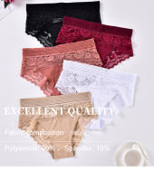 3PCS Ropa interior de mujer Ropa interior Bragas elásticas transpirables - details 5