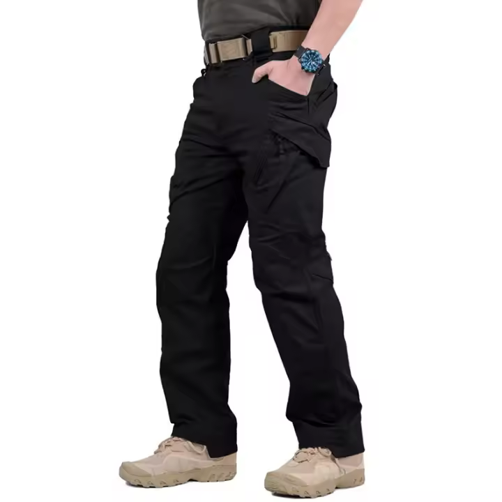 Pantalones tácticos de talla grande para hombre, pantalones tácticos militares con elasticidad de bolsillo múltiple, pantalones tácticos para viajeros urbanos, pantalones de carga ajustados y gruesos para hombre - 1