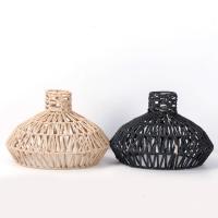 Sombrilla De Lámpara Tejida a Mano Para Sala De Estar Teahouse Cocina Comedor Cubierta De Techo Decorativa Luz Colgante Accesorios De Papel Rattan - details 4