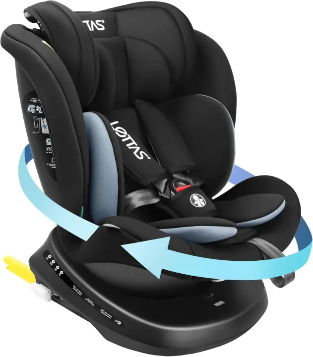 Asiento de Niño Giratorio 360° para Coche con Isofix Adecuado para 0-12 Años, 0-36kg, 40-150cm - 1