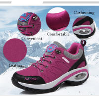 Zapatos deportivos de marca para mujer, zapatillas de deporte de cuero con plataforma, impermeables, a la moda, para senderismo al aire libre, zapatos informales antideslizantes para caminar, calzado para mujer - details 2