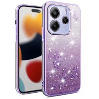 Funda de teléfono de lujo con carcasa antisísmica, brillante, estilo floral para Xiaomi Redmi Note 14 5G - details 17