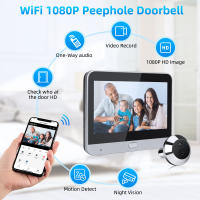 Mirilla Tuya con Wifi para el hogar, cámara de 4,3 pulgadas, 1080P, visión nocturna inteligente, detección de movimiento PIR, Monitor Digital para Visor de puerta - details 9