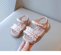 Sandalias de verano para niñas, zapatos de playa para niños con perlas y diseño de princesa, puntera abierta, suaves, antideslizantes, 2025 - details 7