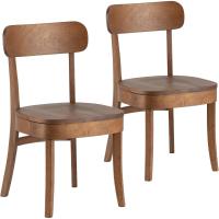 Pack 2 sillas Color Nogal, Madera Maciza, 45,5 cm (Ancho) 49 cm (Profundo) 83 cm (Alto) - details 0