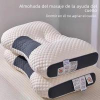 Almohada Cervical ortopédica para el cuello, cojín de masaje de fibra de soja para ayudar a dormir y proteger el hogar - details 1