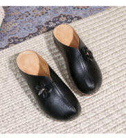 2025 Zapatos de mujer de suela blanda hueca europeos y americanos para pies gordos y anchos, nuevos zapatos de playa Baotou de alta gama de verano para mujer con suelas gruesas y medias pantuflas - details 39