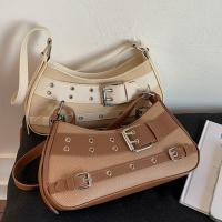 Bolso de mano a la moda Y2K, bolso para axila con remaches, bolso de hombro para chica picante, bolso cruzado Retro con hebilla de cinturón para niñas - details 14