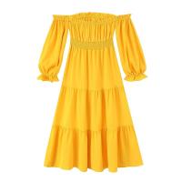 Vestido clásico informal con hombros descubiertos para mujer nuevo estilo - details 1