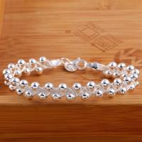 Pulsera de Plata de Ley 925 para Mujer, De Fiesta regalo, exquisita Cadena Cruzada con vintage Cuenta, joyería de Boda en Fashion - details 3