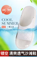 Verano nuevas zapatillas de los hombres de cuero de la moda de desgaste exterior sandalias zapatos de playa de los hombres de una palabra zapatos de los hombres. - details 2