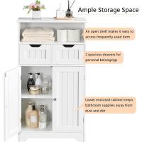 Cajones Mara Auxiliar Cocina Estante Ajustable Salón Entrada 60 x 30 x 104,5 cm Blanco - details 1