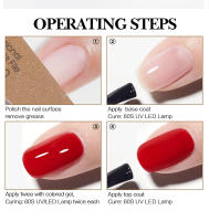 Esmalte de Uñas Clou Beaute Mate Terciopelo Top Coat Semi-permanente con Base de Goma Fuerte Sin Ácido para Gel Esmalte de Uñas Primer Gel de Flores - details 14