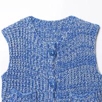 PB & ZA-Chaleco de punto versátil e informal para mujer, chaleco de punto sin mangas con aguja gruesa y cuello redondo, novedad de verano 2025 - details 10