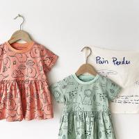 Vestido de algodón para niñas, ropa de bebé, falda de dibujos animados, verano - details 1