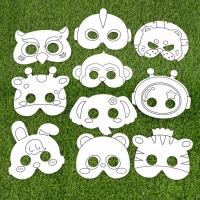 Búho creativo DIY máscara de relleno de Color juguete elefante astronauta máscara en blanco juguete mono pintado pintura Panda máscara niños - details 8