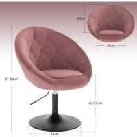 Taburete de Bar de Acero Cromado Taburete Bajo de Silla de Bar Taburete de Conferencia de Peluquería Taburete de Oficina Blanco BH41ws-1 - details 19