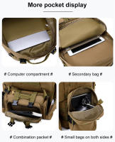 Mochila de senderismo 4 en 1 de 50l para hombre, bolsa de asalto multifuncional impermeable, desmontable, para exteriores - details 7