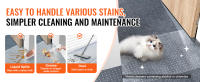 SucceBuy Protector de alfombras para mascotas, alfombrilla de PVC a prueba de arañazos de 15" x 4', protector antideslizante contra arañazos para gatos, tapón de plástico de fácil corte - details 3