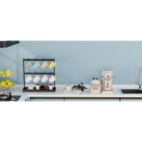 YUMORE Soportes para Tazas de Café, Porta Tazas de Metal con 16 Ganchos y Base de almacenamiento Soporte de Árbol Taza Estante de Exhibición de Taza de Café para Cafetería Cocina Oficina, Negro - details 0