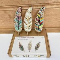 Kit de Mosaico de Hojas de Colores Mezclados Paquete de Herramientas para Hacer Mosaicos para Adultos Decoración de Casa Creativa Piezas de Mosaico de Vidrio Formato de Libro Duro - details 0