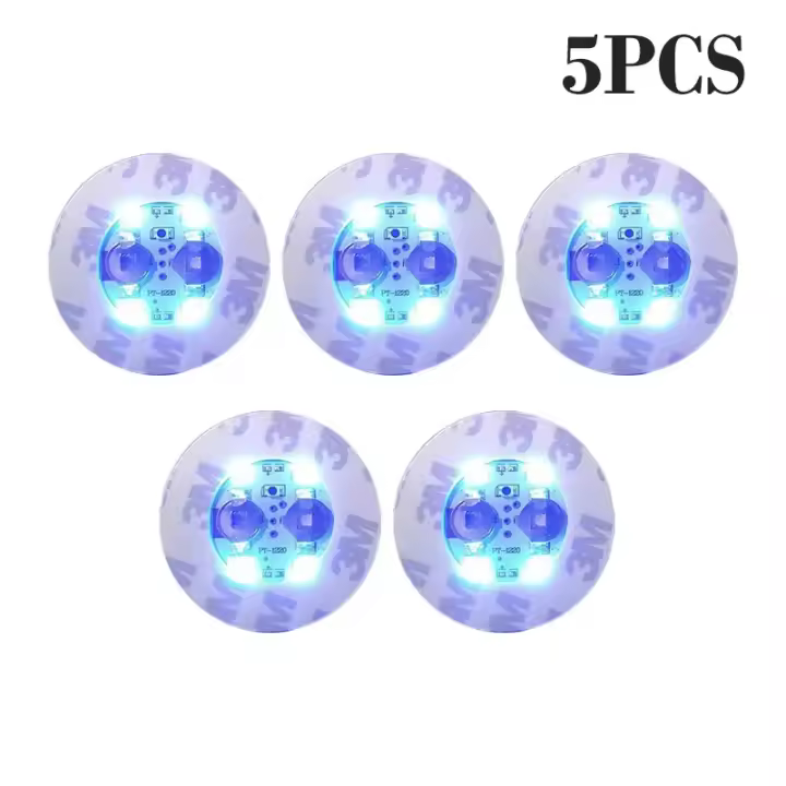 Tapete LED para vajilla, pegatina luminosa para taza, pegatina de botella intermitente colorida, posavasos emisor de luz, luz de barra, 100 Uds. - 1