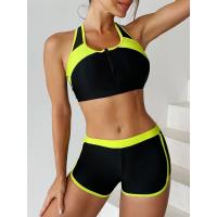 Conjunto de Bikini con cremallera para mujer, traje de baño de dos piezas con pantalón corto, traje de baño deportivo para mujer, ropa de playa para verano 2025 - details 18