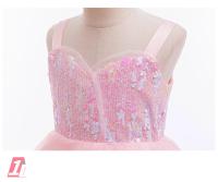 Disfraz de bruja malvada, vestido rosa para niña, vestido de boda de actuación, vestido de noche de baile, disfraz de princesa de Halloween, traje informal - details 4