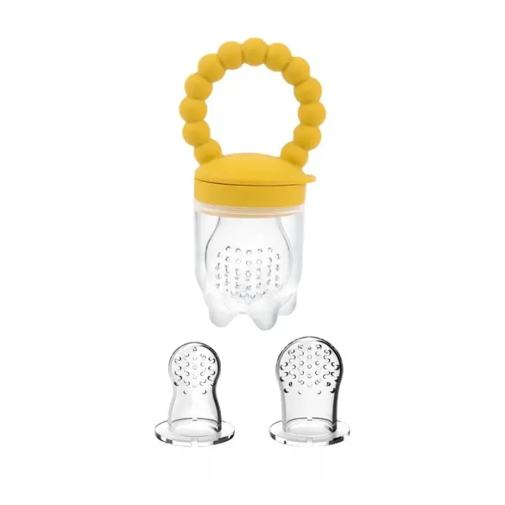 Chupete para bebé, alimentador de frutas, bolsa de malla de silicona para bebé, chupete, alimentador de frutas y verduras de calidad alimentaria, juguetes para la dentición de niños pequeños - 1