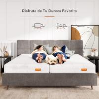 Colchón Viscoelástico de 180 x 200cm Espuma Fría con Puntos Elásticos Colchón 2 en 1 con Funda de Microfibra Lavable Cremallera en Los 4 Lados Grosor 18cm - details 5