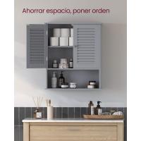 Armario de Pared para Baño Armario Colgante Armario de Almacenamiento con Estante Ajustable - details 8