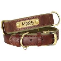 Collar de Cuero Personalizado para Perros Suave y Almohadilla Placa de Identificación de Mascota - details 6