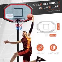 Baloncesto portátil Ajustable en Altura con Tablero de Impacto Altura Oficial - details 3