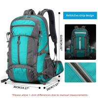 Mochila de nailon de 50L, deportes de acampada, senderismo, escalada, bolso de hombro, zapatos reflectantes, equipo, bolsa de exterior para hombres - details 0