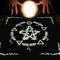 1 mantel de Tarot, tela de altar, fase lunar, sol, cielo estrellado, flores, brujería, accesorios de decoración ritual de altar - details 10