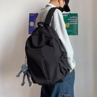 Mochila para ordenador a la moda, bolso escolar para estudiantes de Color sólido con cremallera, bolso de hombro de viaje informal de gran capacidad para estudiantes universitarios - details 17