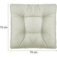Jardín Muebles Cojín de Silla de 70x70x10 cm con Resaldo de 70x40x10 cm Juego de 2 Poufs - details 1