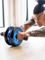 Rueda de Rodillo Abdominal Sin Ruido con Alfombra para Rodilla Equipo de Gimnasio para Entrenador de Músculo Ejercicio Patrón de Neumático C2N0 - details 10