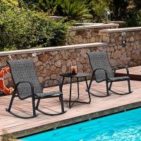 Mecedor de Patio, Resistente a la Intemperie, Ligero, Sillón Relax para Interior, Exterior(Azul, 3PC) - details 24