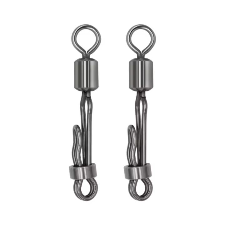 Cebo colgante de línea de pellets con bloqueo, conector de cambio a presión, anillo de conexión de 8 formas, giratorio de pesca con bloqueo - 1