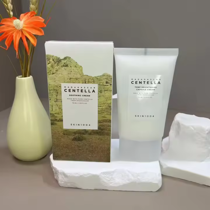 SKIN1004 Crema hidratante ligera de la serie Centella Ashesia de seis colores, crema reafirmante para apretar la piel, 75ml - 1