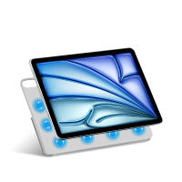 AJIUYU-funda magnética para iPad Air, carcasa protectora de PU, 11 pulgadas, 13 pulgadas, M2 2024, Smart Folio, M4 Pro, Air11, Air13 - details 11