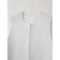 BUNO-En el verano de 2025, el nuevo chaleco bordado con cuello redondo de diseño simple acolchado de algodón a la moda para mujer. - details 3