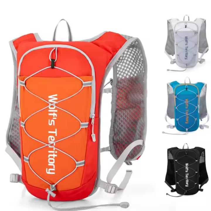 Mochila deportiva transpirable para maratón, impermeable, con múltiples bolsillos, mochila para senderismo al aire libre, Material de nailon ultraligero - 1
