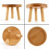 Soporte de madera para plantas, Base para maceta, taburete alto, balcón, suculenta, estante redondo para flores, interior y exterior - details 2
