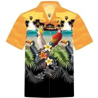 Camisa hawaiana de manga corta con estampado 3D de loro de verano para hombre y mujer, ropa para hombre - details 24